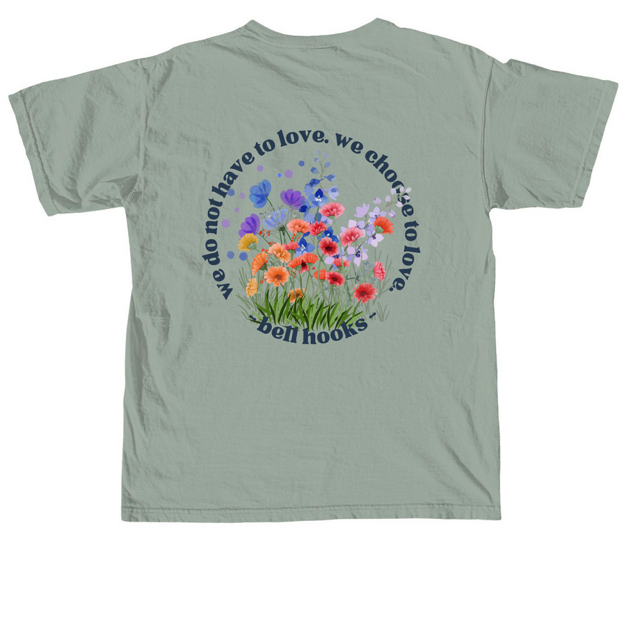 Growing in Love, a Bay Comfort Colors Unisex Tee (back-view)