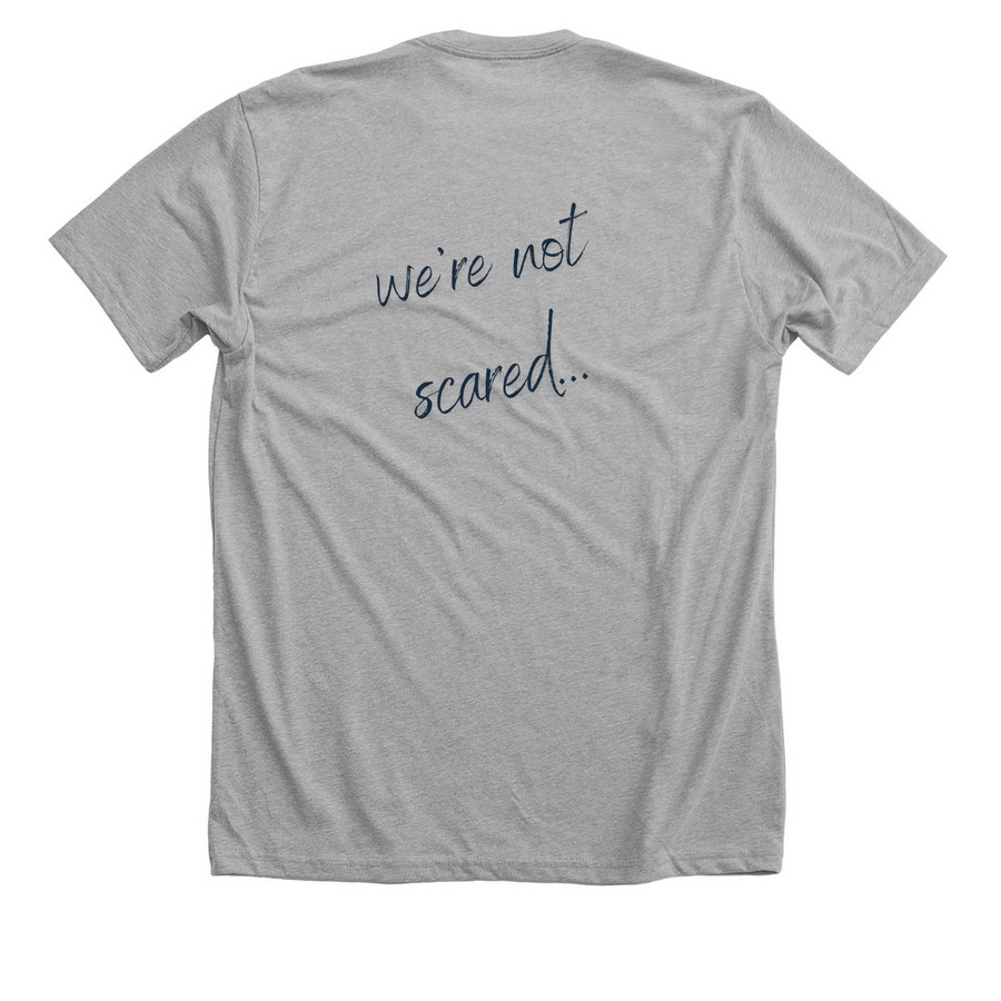 Going on a Dissertation Hunt (take 2), a Athletic Heather Premium Unisex Tee (back-view)