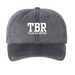 TBR Hats, a Black Printed Pigment Dye Baseball Cap