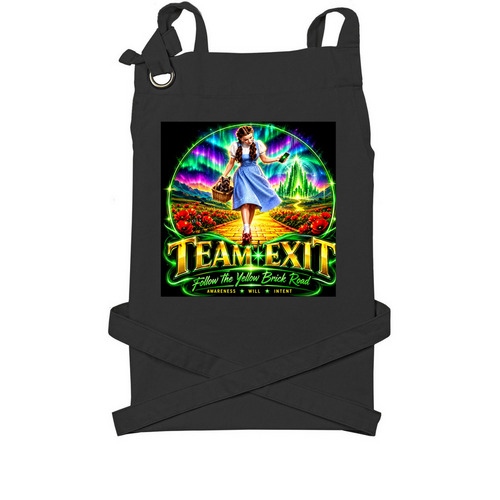 Team Exit Dorthy apron, a Black Cotton Canvas Pocket Apron