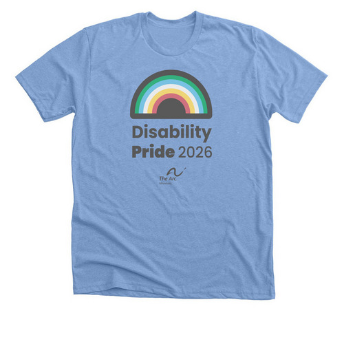 Disability Pride 26 Shirts, a Heather Carolina Blue Premium Unisex Tee