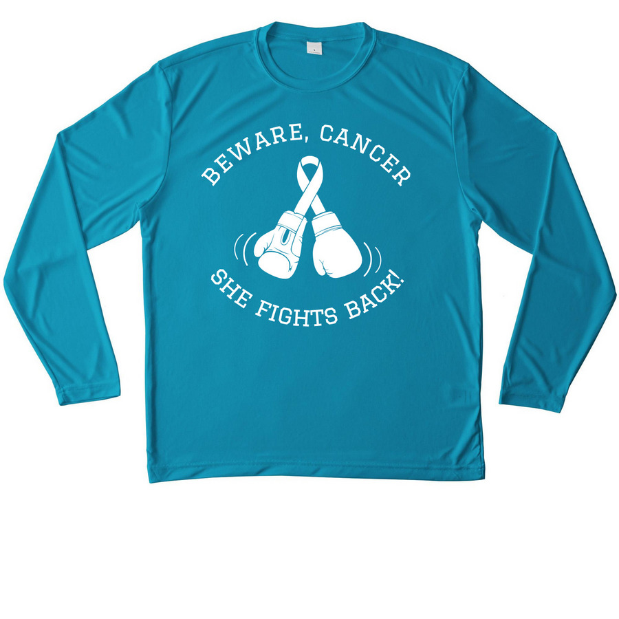 shirts for mel, a Atomic Blue Unisex Performance Long Sleeve Tee