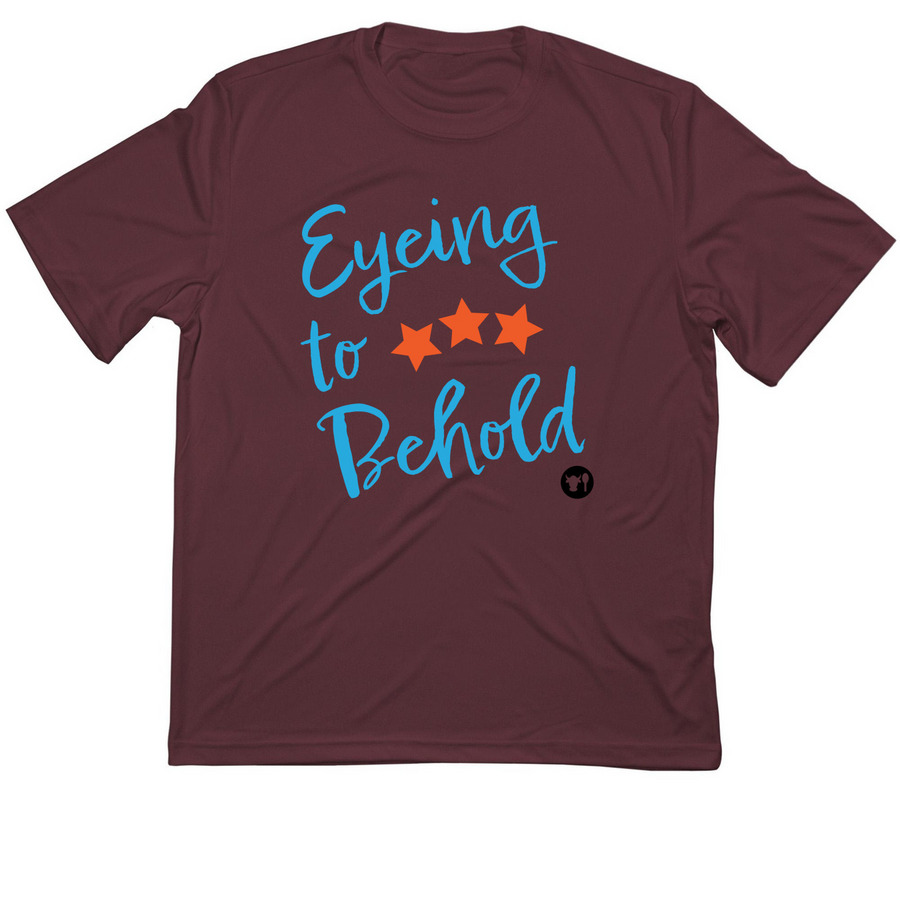 Eyeing to Behold, a Maroon Classic Performance Tee