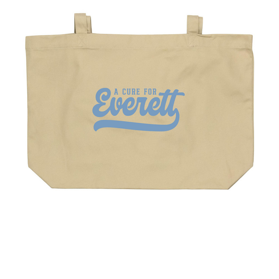 Simple Logo Tote, a Oyster Large Organic Cotton Tote Bag