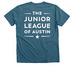 JLA Logo V-Neck, a Heather Deep Teal Premium V-Neck Tee (back-view)