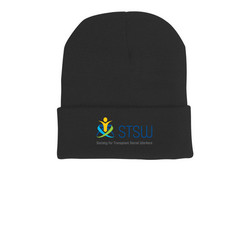 Keep your head warm, a Black Printed Cuffed Beanie