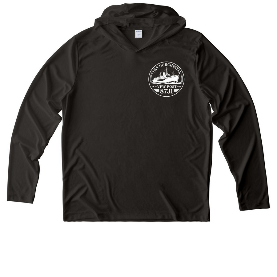 Honor. Service Long Sleeve, a Black UV Performance Long Sleeve Hoodie