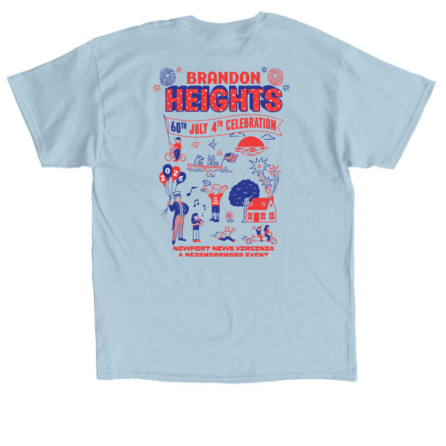 Unisex Tees & Tanks, a Light Blue Classic Unisex Tee (back-view)
