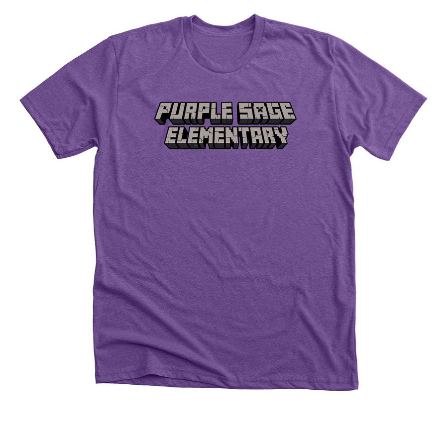 2025-26 Purple Sage Shirt, a Heather Team Purple Premium Unisex Tee