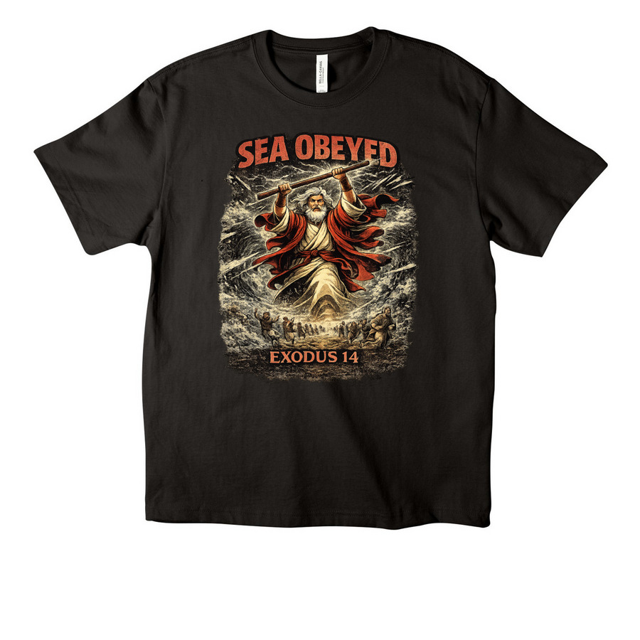 SEA OBEYED, a Black Unisex Heavyweight Tee