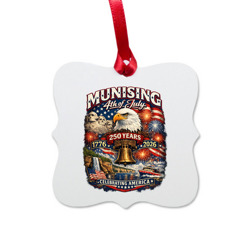 250th Anniversary Ornament&nbsp;&nbsp;, a White Aluminum Square Ornament