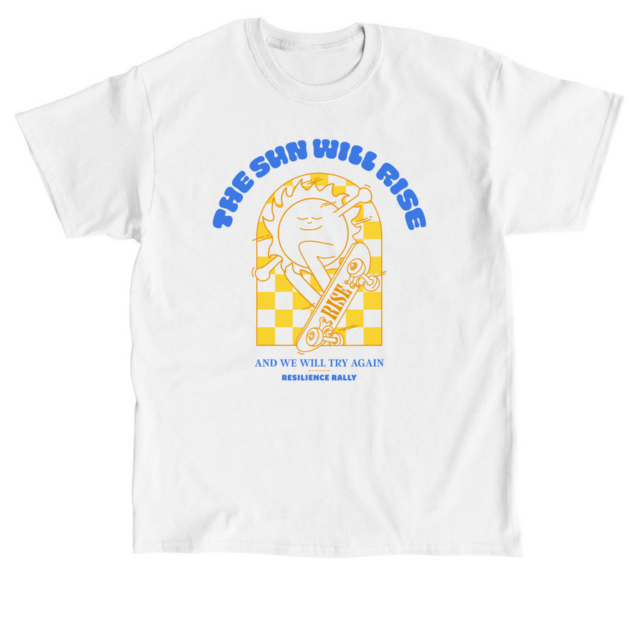 Resilience Rise, a White Classic Unisex Tee