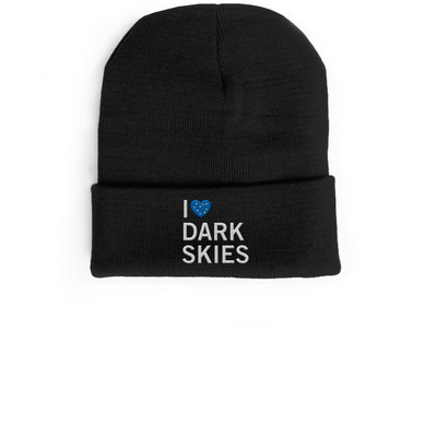 I Heart Dark Skies, a Black Cuffed Beanie