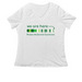 We Are Here (all white), a White Women's Relaxed V-Neck Tee