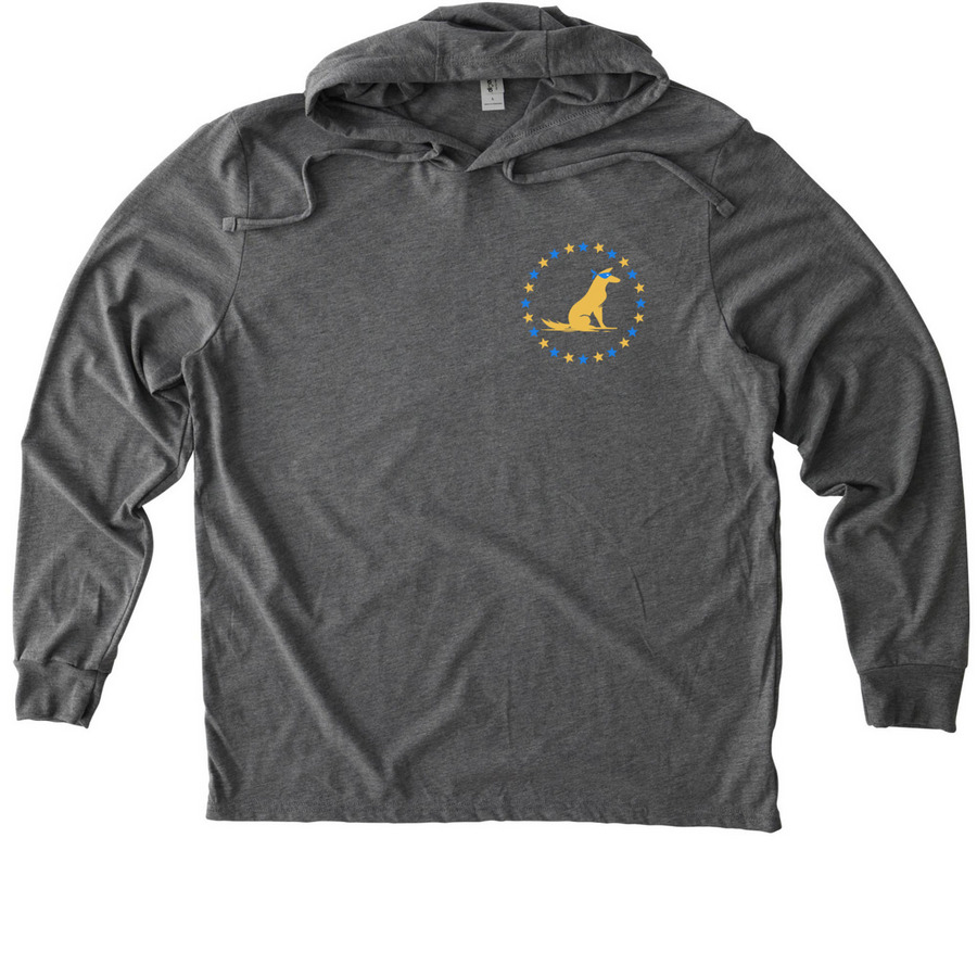 More Good Stuff for Good Dogs, a Aluminum Grey Allmade Eco Triblend Hoodie Tee