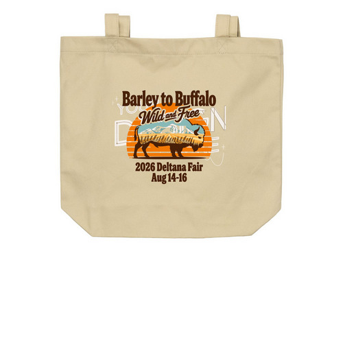 2026 Deltana Fair Totes, a Oyster Organic Cotton Tote Bag