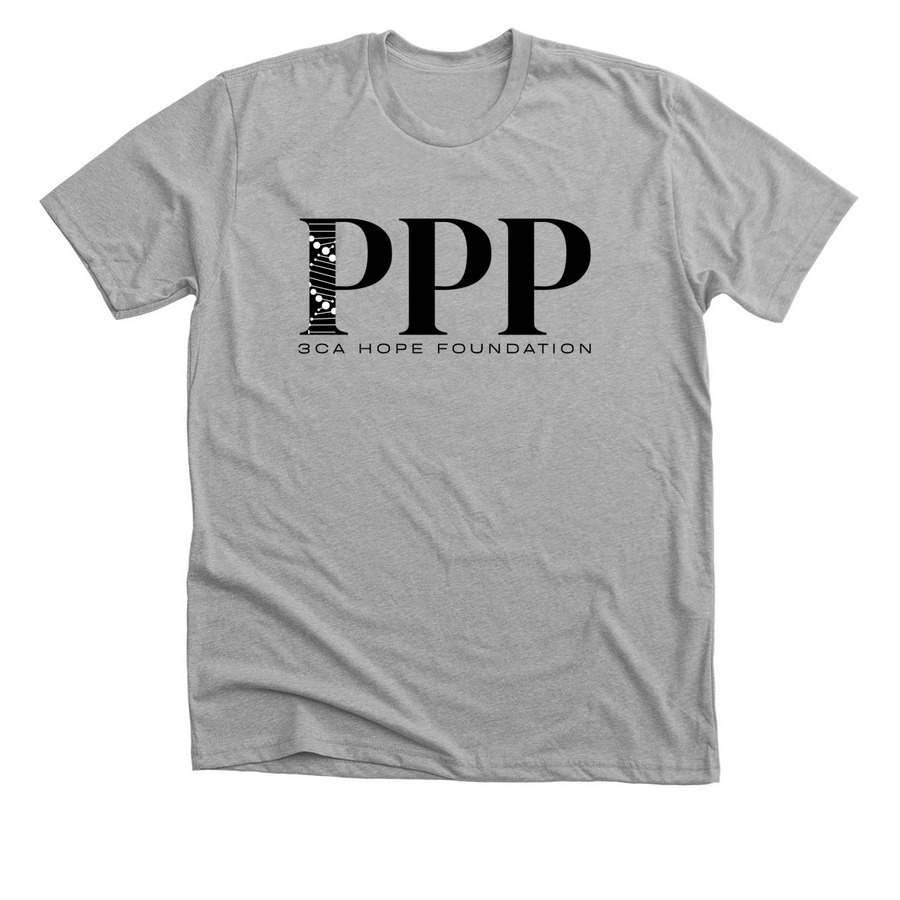 PPP3CA Logo, a Athletic Heather Premium Unisex Tee
