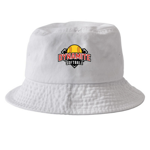 Dynamite Bucket Hat, a White Printed Bucket Hat