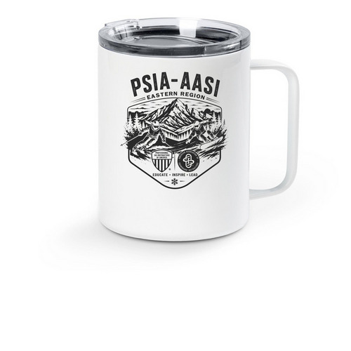 PSIA-AASI&nbsp;Eastern Region 2026 Design - trmugs, a White Stainless Steel Travel Mug