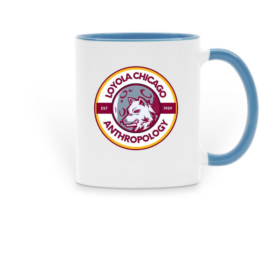 Support Future Anthropologists!, a Light Blue Two-Tone Ceramic Mug