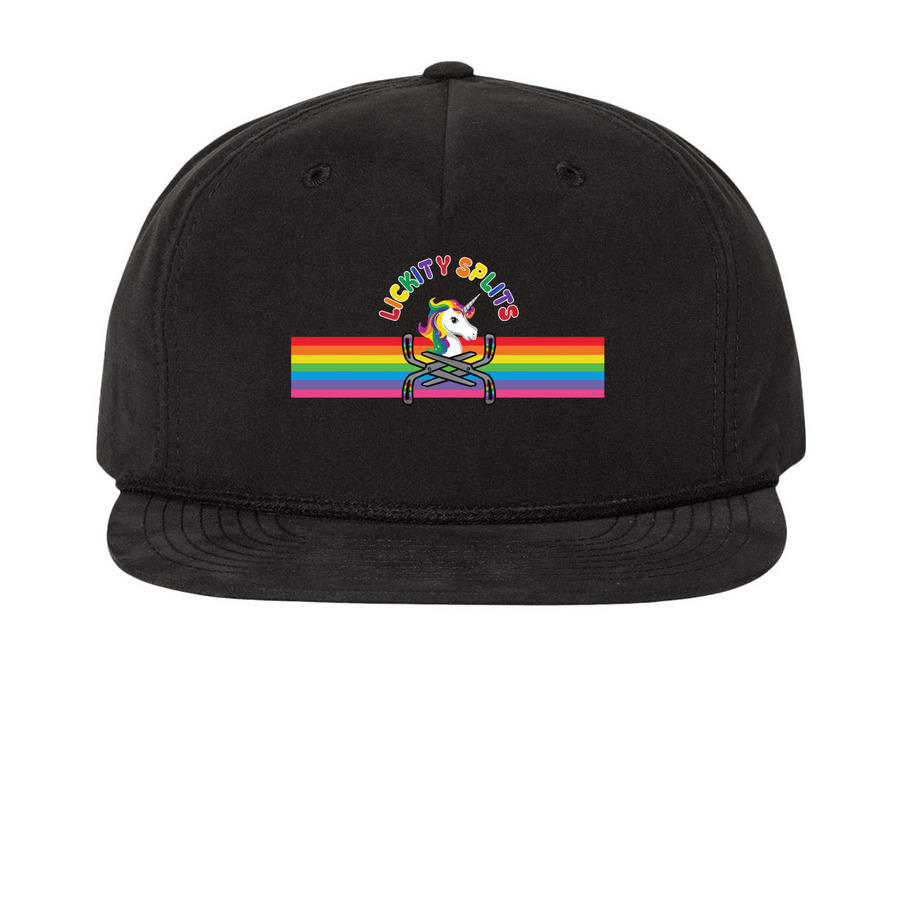 Lickity Splits Hats&nbsp;, a Black Printed Umpqua Snapback Cap