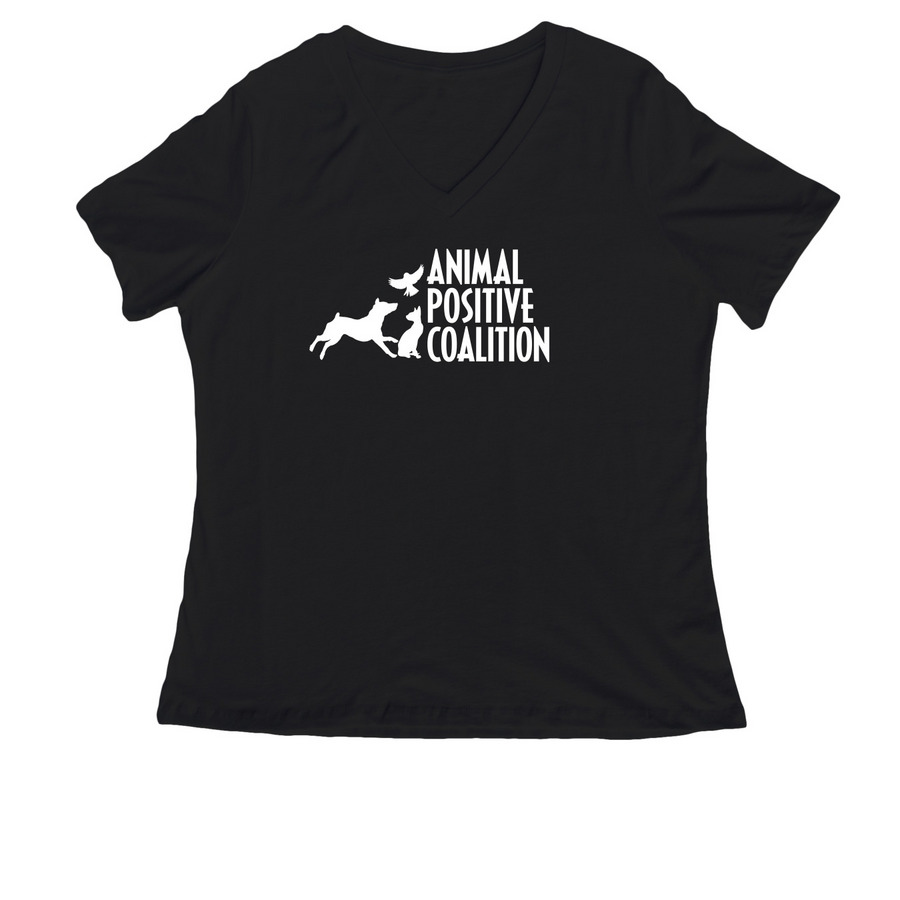 APC Shirts Logo Front/Back, a Black Women's Relaxed V-Neck Tee