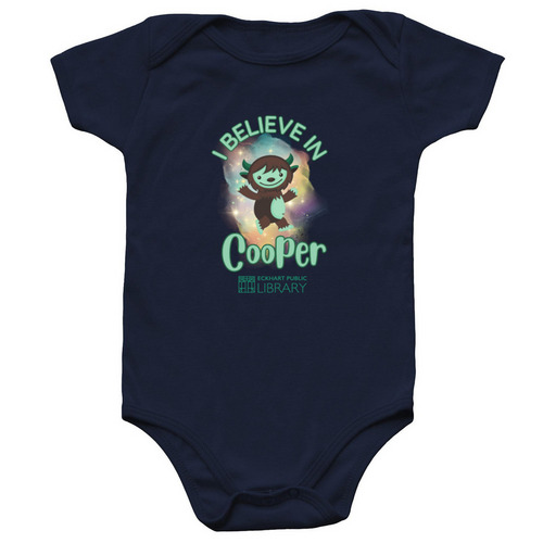 I Believe in Cooper Onesie, a Navy Infant Onesie