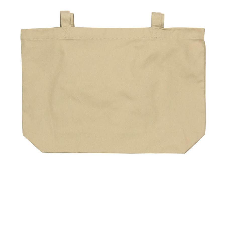 Run Wild Stay Free Tote Bag, a Oyster Large Organic Cotton Tote Bag (back-view)