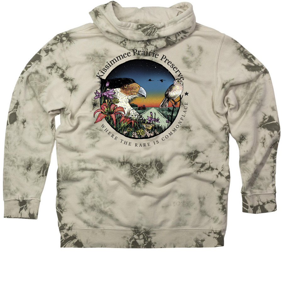 Friend of KPP - Long Sleeves, a Olive Tie Dyed Pullover Hoodie (back-view)