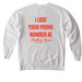 AUSTIN PHONE NUMBER SHIRT, a White Comfort Colors Crewneck Sweatshirt (back-view)