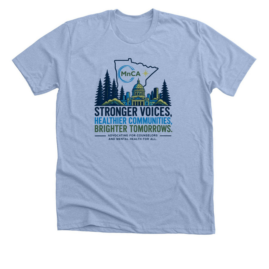 Counselor Advocacy, a Heather Baby Blue Premium Unisex Tee