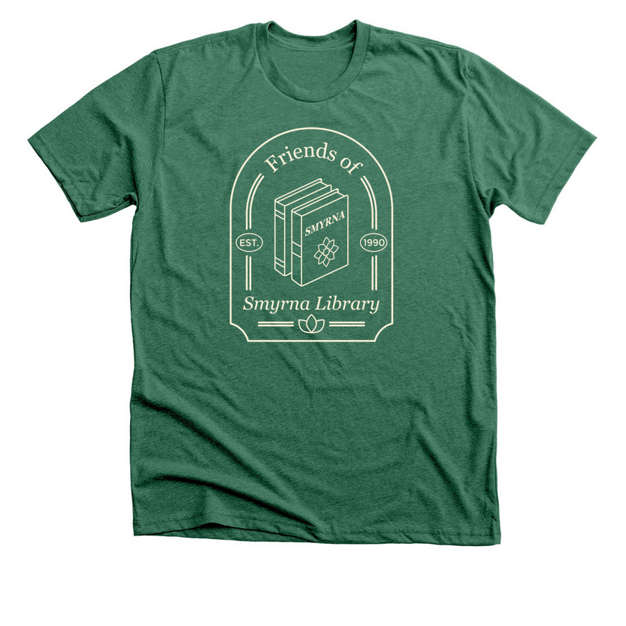 FOSL Arch Logo, Cream, a Heather Grass Green Premium Unisex Tee