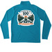 100 Trips ? Male Paddler, a Atomic Blue Unisex Performance Quarter Zip Pullover (back-view)