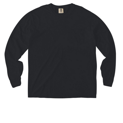 Daddy of an angel, a Black Comfort Colors Long Sleeve Pocket Tee