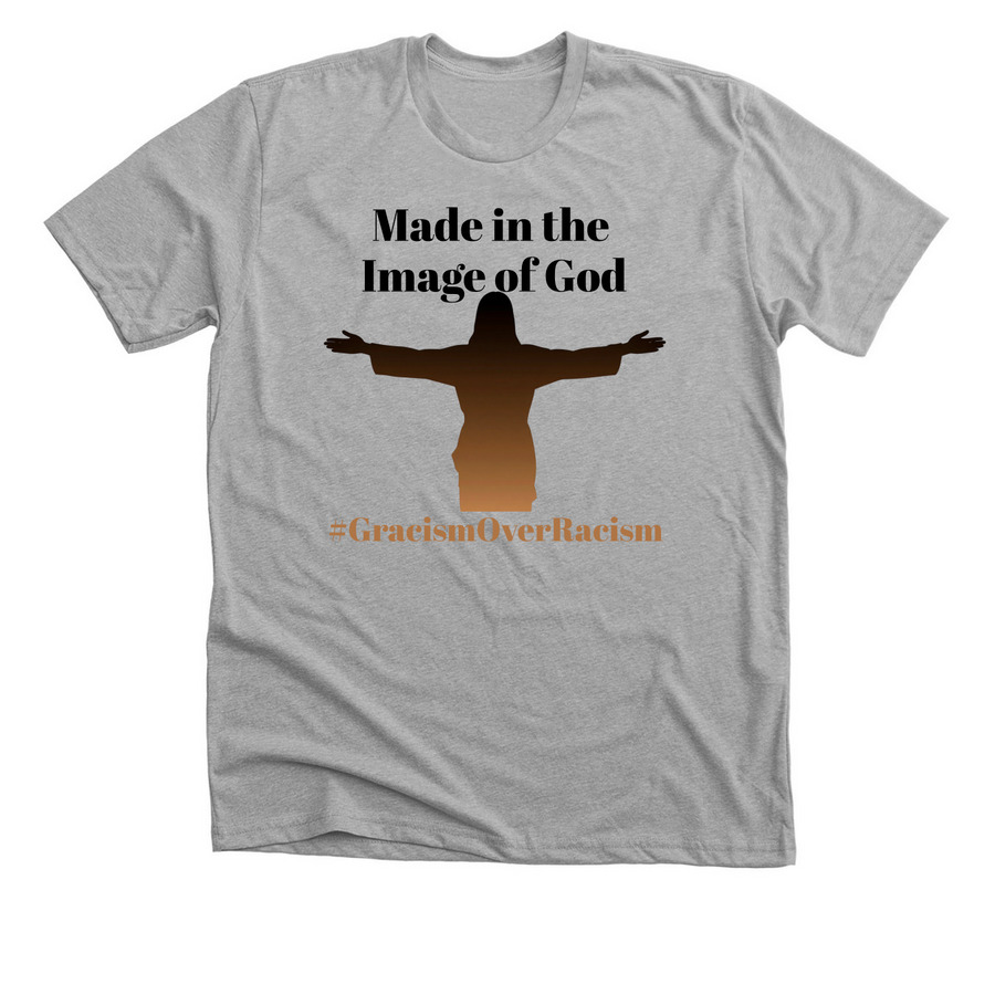 Made in the Image of God, a Athletic Heather Premium Unisex Tee