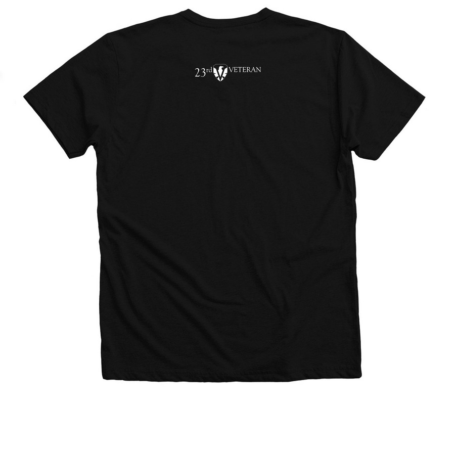 Ruck Life (Unisex), a Solid Black Blend Premium V-Neck Tee (back-view)