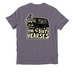 Dirty Hearse Merch, a Cosmic Purple Allmade Organic Cotton Unisex Tee (back-view)