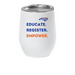 YCV Tagline Wine Tumbler, a White Insulated Wine Cup