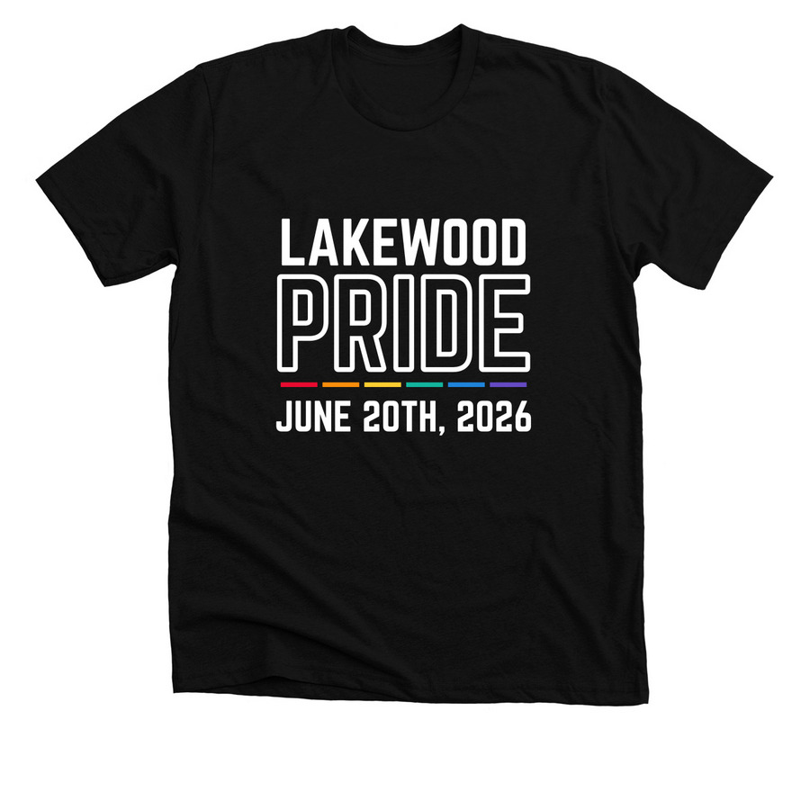Black Shirt Lakewood Pride&nbsp;, a Solid Black Blend Premium Unisex Tee