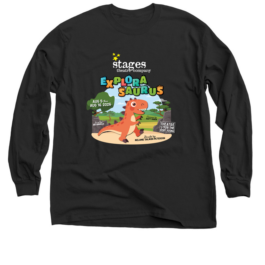 Explorasaurus: A Dinosaur Adventure&nbsp;Shirts, a Black Classic Long Sleeve Tee