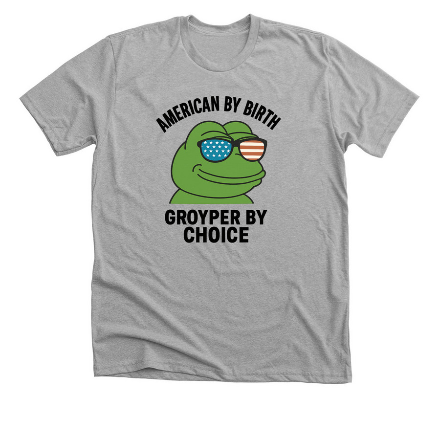 GROYPER MERCH, a Athletic Heather Premium Unisex Tee