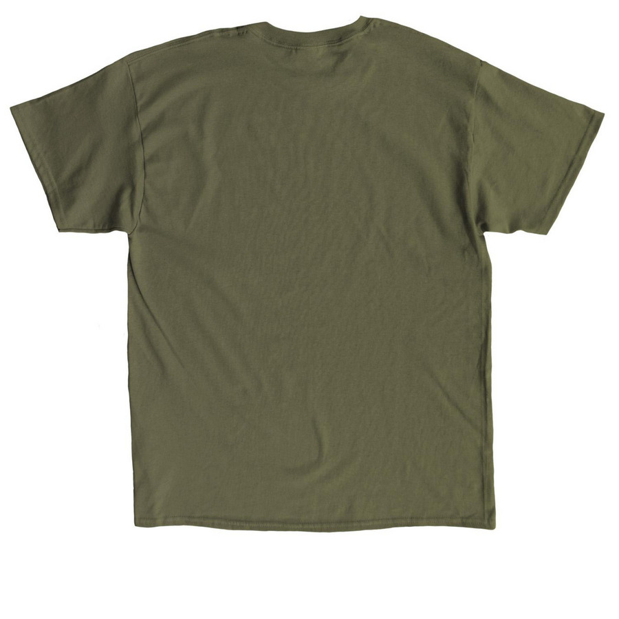 FIGHT CHILDHOOD CANCER, a Military Green Classic Unisex Tee (back-view)