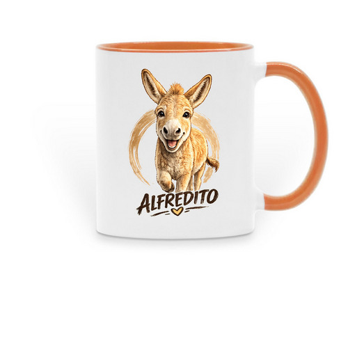 Alfredito&nbsp;, a Orange Two-Tone Ceramic Mug
