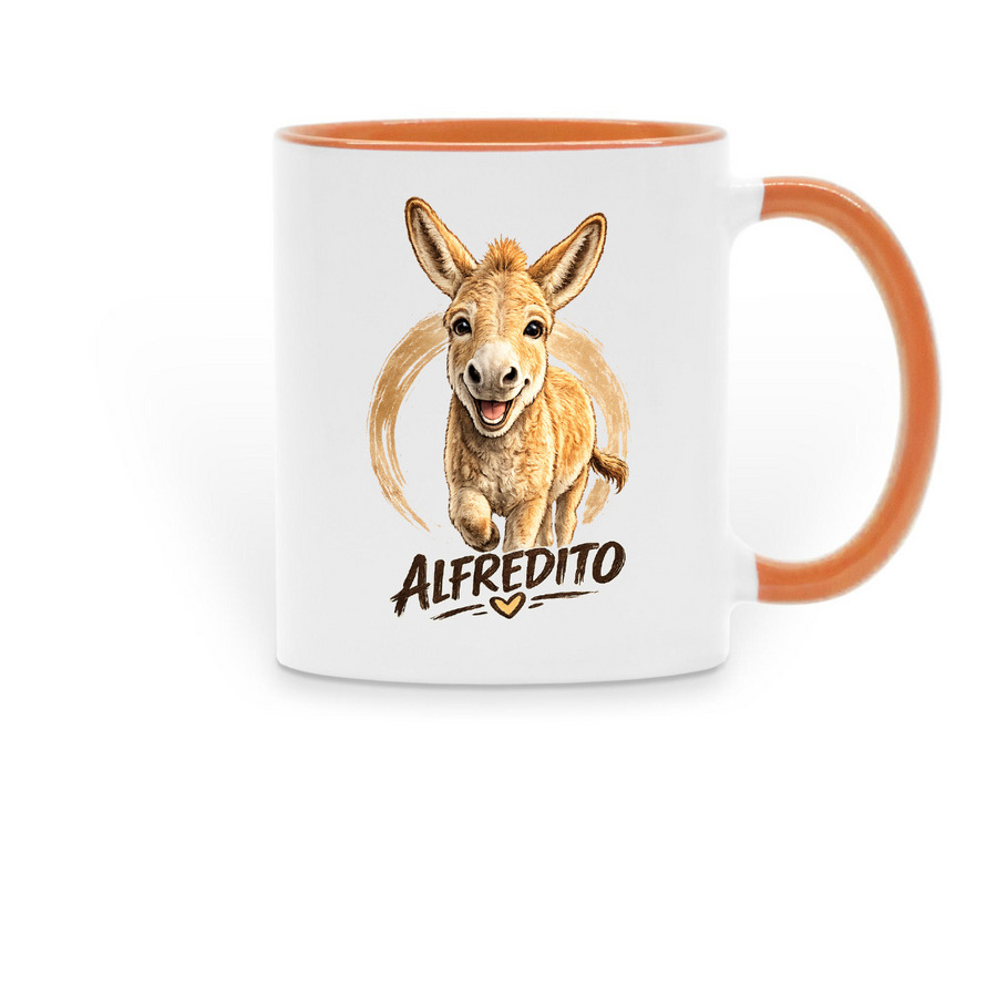 Alfredito&nbsp;, a Orange Two-Tone Ceramic Mug
