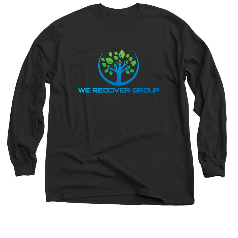 We Recover Classic, a Black Classic Long Sleeve Tee