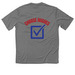 CHOOSE HUGHES Pocket Logo Tops, a Grey Concrete Heather Classic Performance Tee (back-view)