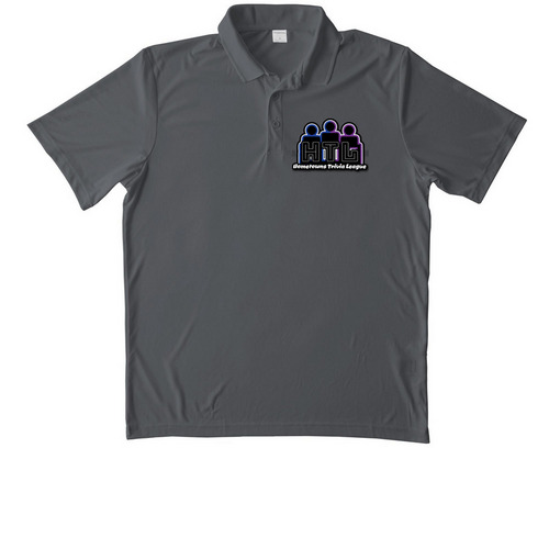 HTL Polo, a Iron Grey Unisex Performance Polo