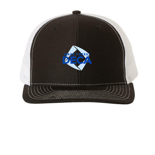 Wake Forest DECA Classic Trucker Hat, a Black/ White Printed Snapback Trucker Cap