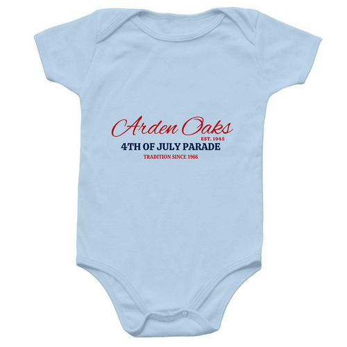 Baby 4th of July, a Light Blue Infant Onesie