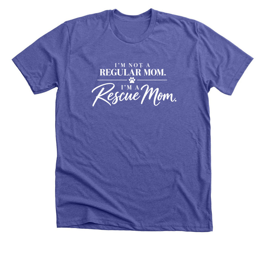 Fam Fit Check: Rescue Mom, a Heather Lapis Premium Unisex Tee